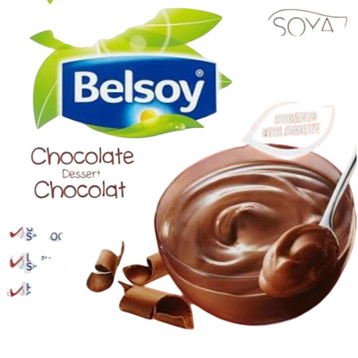 BELSOY ORGANIC CHOCOLATE PUDDING 4X125G 