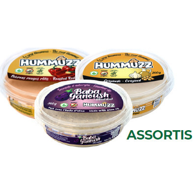 HUMMUZZ BABAGANOUSH OR HUMMUS 260G