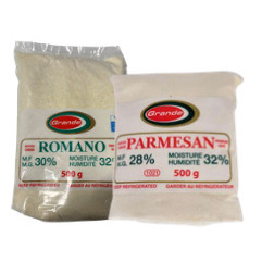 GRANDE ROMANO OR PARMIGIANO GRATED CHEESE 500G